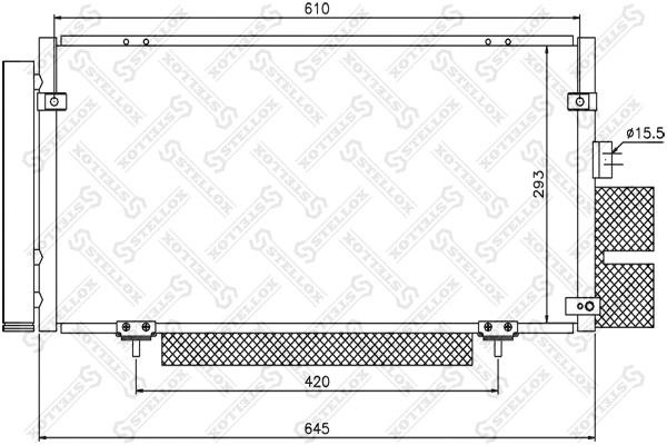 Condenseur, climatisation STELLOX 10-45193-SX