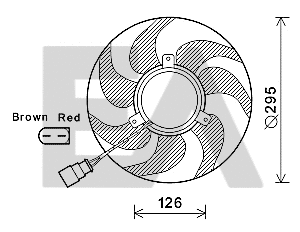 Ventilateur, refroidissement du moteur EACLIMA 33V77031