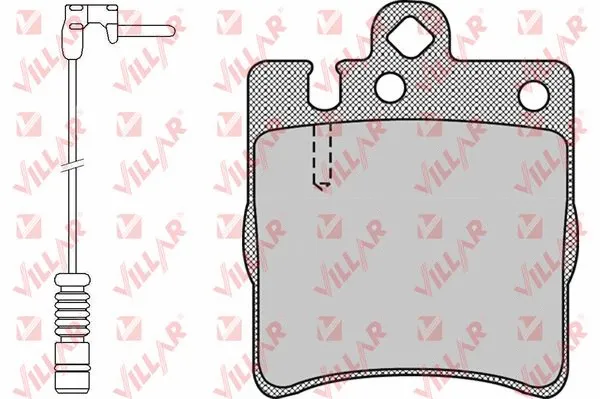 Kit de plaquettes de frein, frein à disque VILLAR 626.0957A