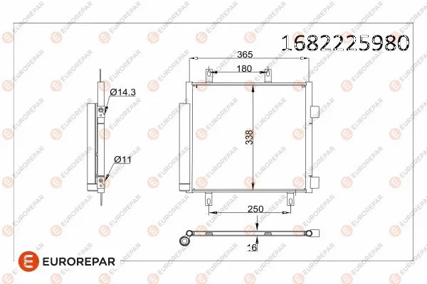 Condenseur, climatisation EUROREPAR 1682225980