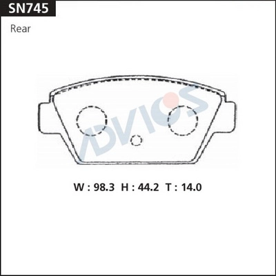 Kit de plaquettes de frein, frein à disque ADVICS SN745