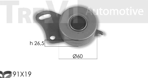 Kit de courroie crantée TREVI AUTOMOTIVE KD1355