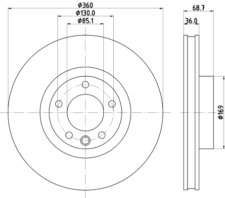 Disque de frein MINTEX MDC83188RC