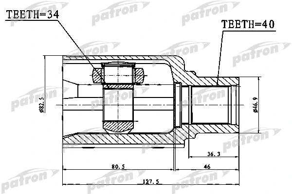 Joint, arbre de commande PATRON PCV1757