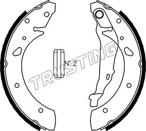 Jeu de mâchoires de frein TRUSTING 044.020