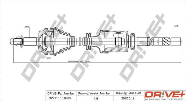 Arbre de transmission Dr!ve+ DP2110.10.0463