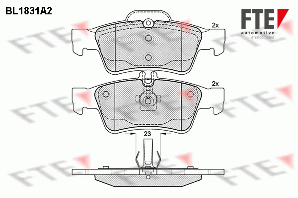 Kit de plaquettes de frein, frein à disque FTE 9010410