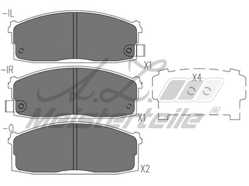 Kit de plaquettes de frein, frein à disque A.Z. Meisterteile AZMT-44-022-2658