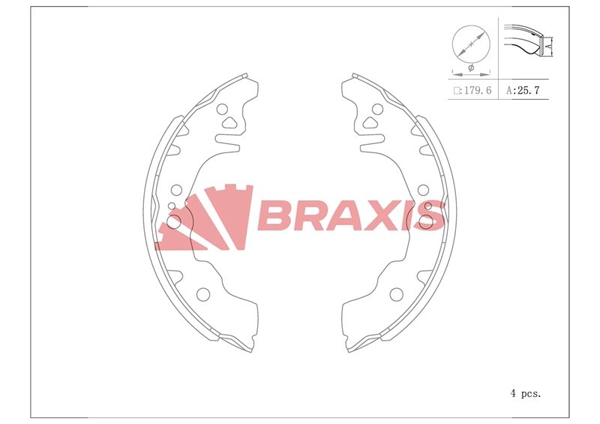 Jeu de mâchoires de frein BRAXIS AC0152