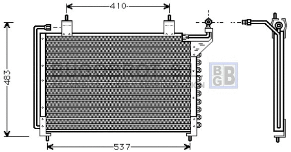 Condenseur, climatisation BUGOBROT 62-JR5020
