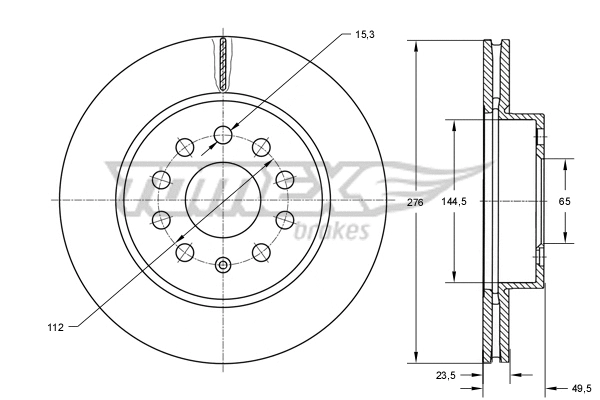 Disque de frein TOMEX Brakes TX 74-10