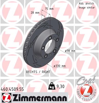 Disque de frein ZIMMERMANN 460.4509.55