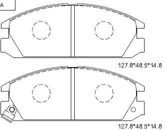 Kit de plaquettes de frein, frein à disque ASIMCO KD1721