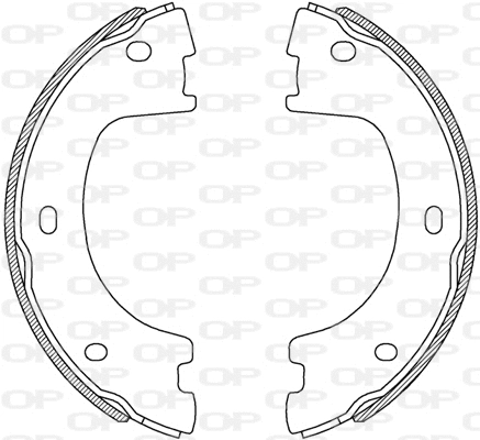 Jeu de mâchoires de frein OPEN PARTS BSA2244.00
