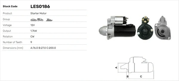 Démarreur LUSA LES0186
