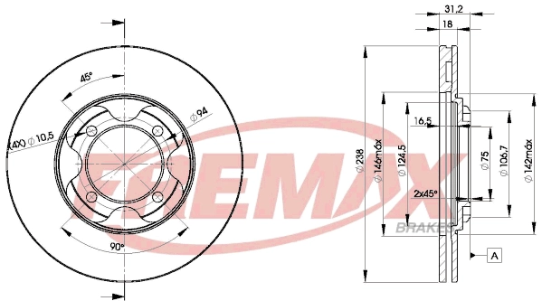 Disque de frein FREMAX BD-3261