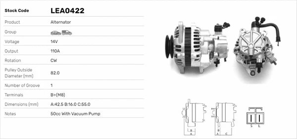 Alternateur LUSA LEA0422