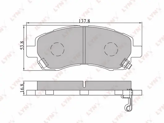 Kit de plaquettes de frein, frein à disque LYNXAUTO BD-7105