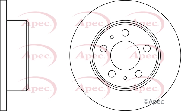 Disque de frein APEC DSK572