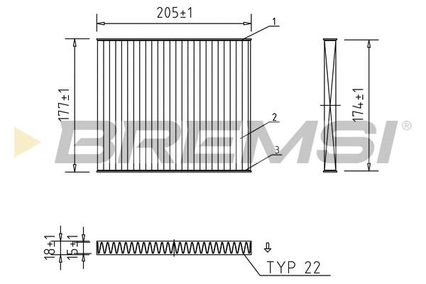 Filtre, air de l'habitacle BREMSI FC0162C
