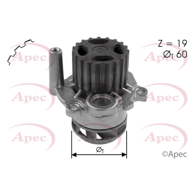 Pompe à eau, refroidissement du moteur APEC AWP1031
