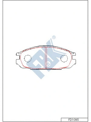 Kit de plaquettes de frein, frein à disque FBK FD1095
