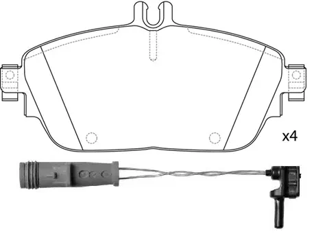 Kit de plaquettes de frein, frein à disque SB BP31009W