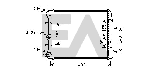 Radiateur, refroidissement du moteur EACLIMA 31R61008