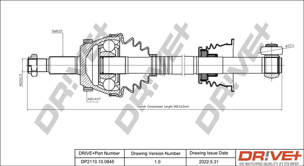 Arbre de transmission Dr!ve+ DP2110.10.0845