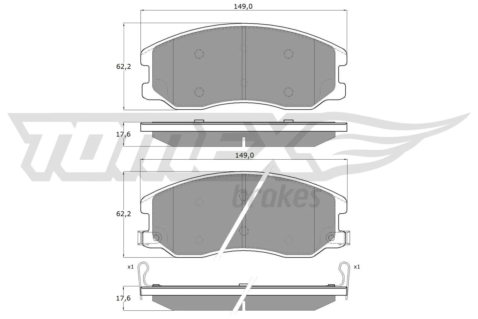 Kit de plaquettes de frein, frein à disque TOMEX Brakes TX 16-42