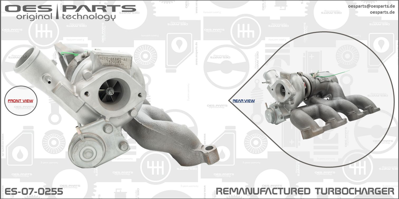 Turbocompresseur, suralimentation OES PARTS ES-07-0255