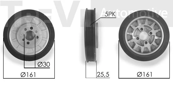 Poulie, vilebrequin TREVI AUTOMOTIVE PC1065