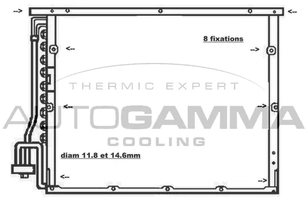 Condenseur, climatisation AUTOGAMMA 102604
