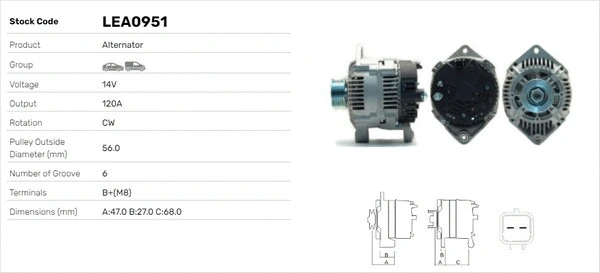 Alternateur LUSA LEA0951