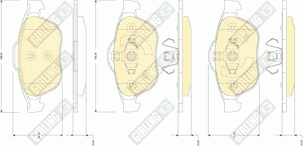 Kit de plaquettes de frein, frein à disque GIRLING 6118232