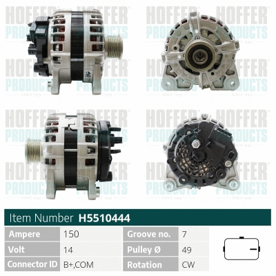Alternateur HOFFER H5510444