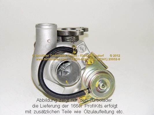 Turbocompresseur, suralimentation SCHLÜTTER TURBOLADER 166-01155