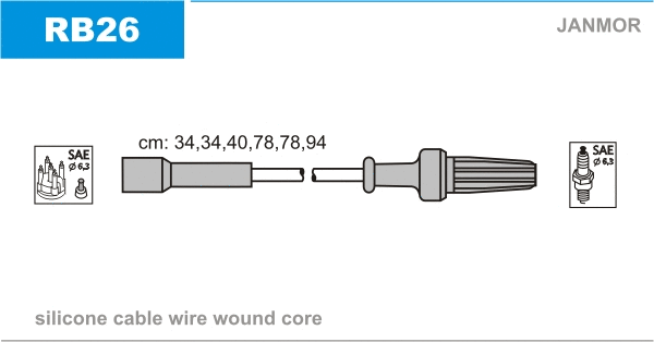 Kit de câbles d'allumage JANMOR RB26