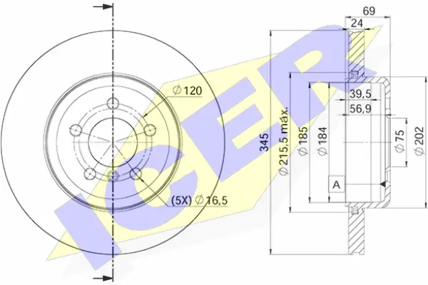 Disque de frein ICER 78BD3562-2