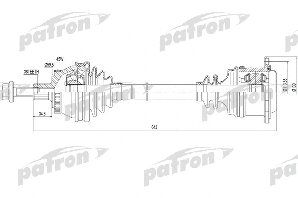 Arbre de transmission PATRON PDS0110
