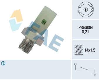 Indicateur de pression d'huile FAE 12350