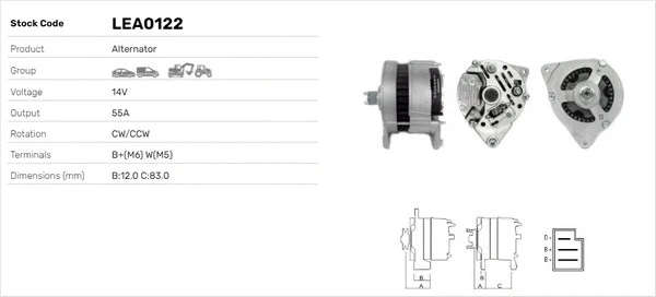 Alternateur LUSA LEA0122