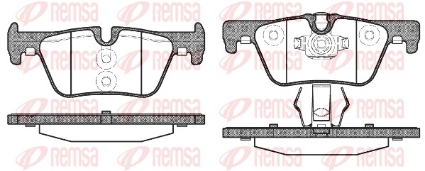 Kit de plaquettes de frein, frein à disque REMSA 1476.00