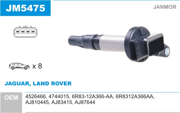 Bobine d'allumage JANMOR JM5475