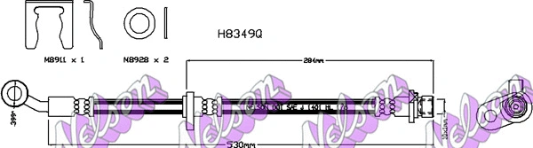 Flexible de frein KAWE H8349Q