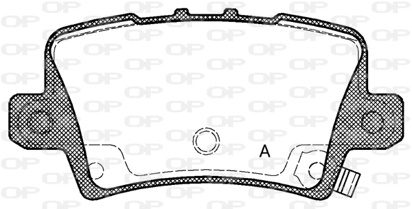 Kit de plaquettes de frein, frein à disque OPEN PARTS BPA1206.02