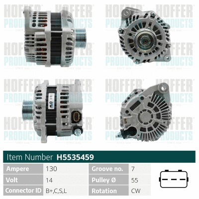 Alternateur HOFFER H5535459