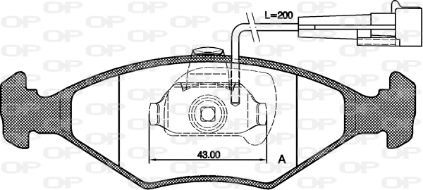 Kit de plaquettes de frein, frein à disque OPEN PARTS BPA0281.42