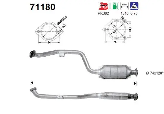Catalyseur AS 71180
