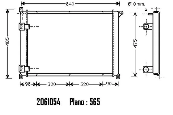 Radiateur, refroidissement du moteur ORDONEZ 2061054